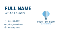 Blue Hot Air Balloon Tech Business Card Image Preview