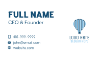Blue Hot Air Balloon Tech Business Card Image Preview