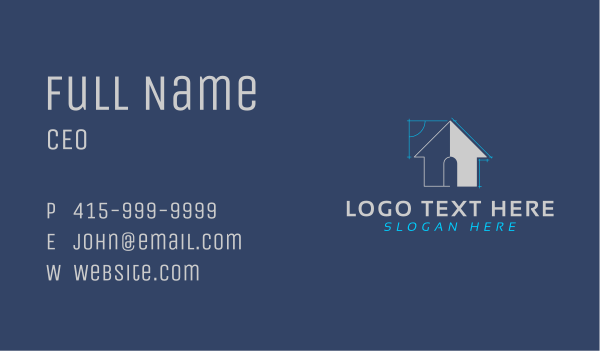 House Structure Builder Business Card Design Image Preview