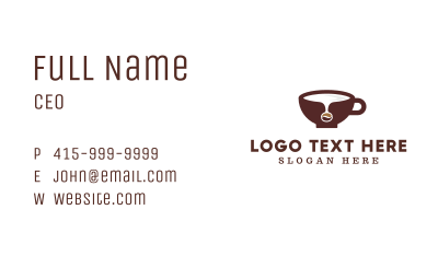 Coffee Bean Spill Business Card Image Preview