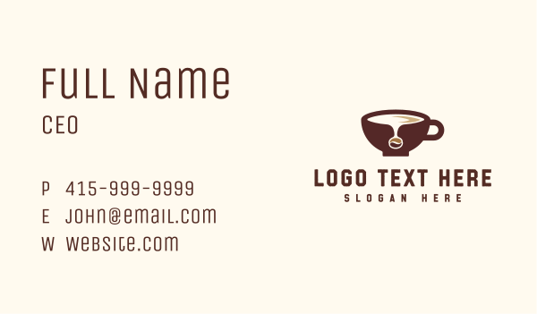 Coffee Bean Spill Business Card Design Image Preview