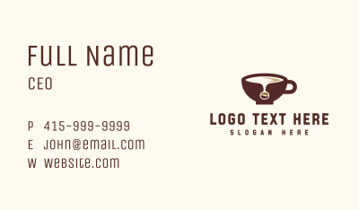 Coffee Bean Spill Business Card Image Preview