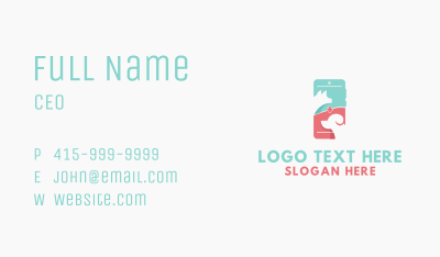 Veterinary Pet Mobile Business Card Image Preview