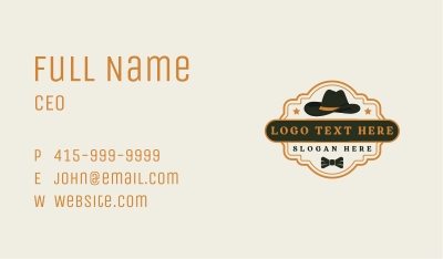 Gentleman Hat Fashion Business Card Image Preview