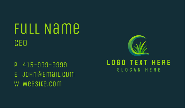 Grass Lawn Garden Business Card Design Image Preview