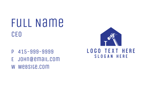 Nail Hammer House Business Card Design Image Preview
