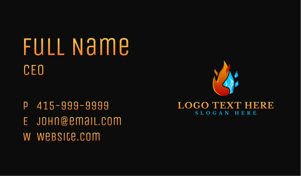Burning Ice Fragment Business Card Design Image Preview