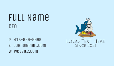 Sushi Shark Mascot  Business Card