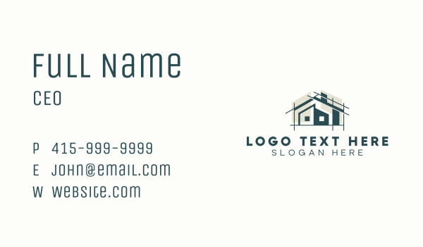House Blueprint Architecture Business Card Design Image Preview