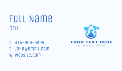 Droplet Clean Janitorial Business Card Image Preview