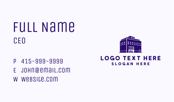 Commercial Storage Property Business Card Design Image Preview