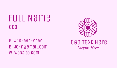 Purple Hexagon Mandala Business Card Image Preview