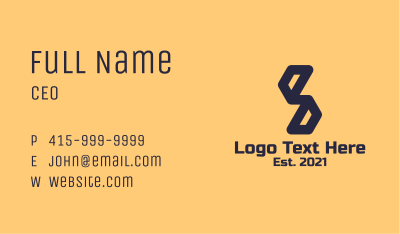 Hardware Letter S Business Card