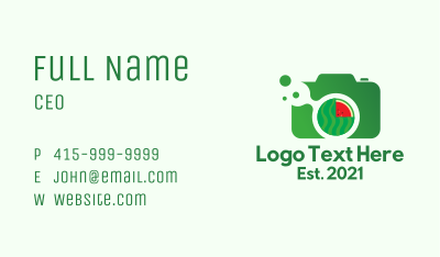 Watermelon Camera Business Card Image Preview