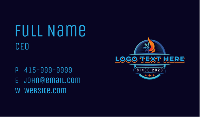 Fire Ice Refrigeration Business Card Image Preview