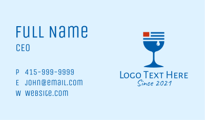American Wine Glass  Business Card Image Preview