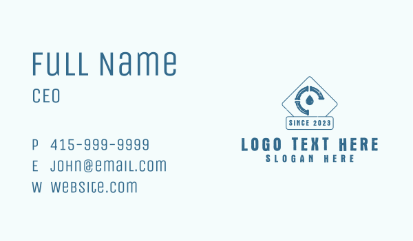 Plumbing Pipe Water Badge Business Card Design Image Preview