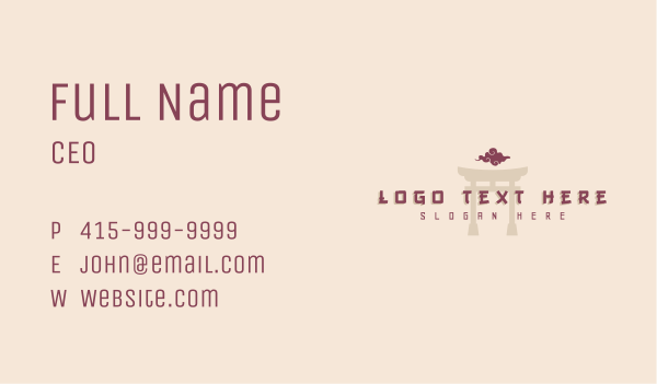 Japanese Landmark Restaurant Business Card Design Image Preview