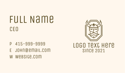 Viking Head Badge Business Card Image Preview