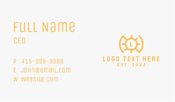 Solar Energy Letter Business Card Design Image Preview