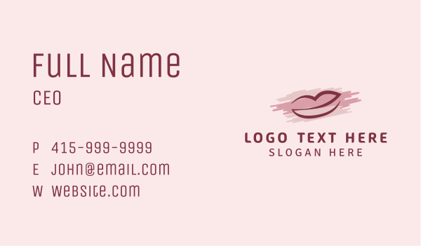 Lipstick Makeup Artist Business Card Design Image Preview