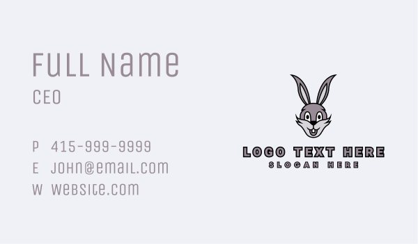 Cartoon Rabbit Mascot Business Card Design Image Preview