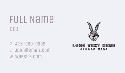 Cartoon Rabbit Mascot Business Card Image Preview