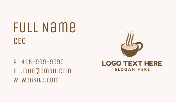 Aroma Coffee Cup Business Card Design Image Preview