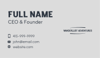 Artistic Handwritten Wordmark Business Card Image Preview