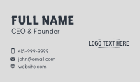 Artistic Handwritten Wordmark Business Card Image Preview