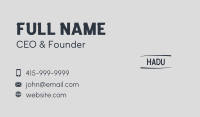 Artistic Handwritten Wordmark Business Card Image Preview