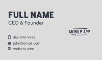 Artistic Handwritten Wordmark Business Card Image Preview