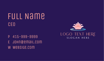 Lotus Flower Wellness Business Card Image Preview