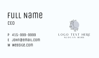 Floral Crescent Moon Business Card Image Preview