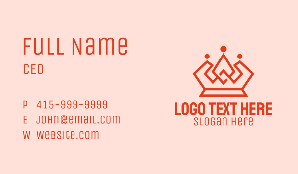 Geometric Modern Crown Business Card Design Image Preview