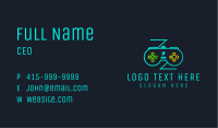 Retro Neon Controller Business Card Image Preview