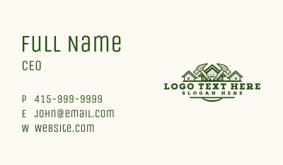 Hammer Carpentry Construction Business Card Image Preview