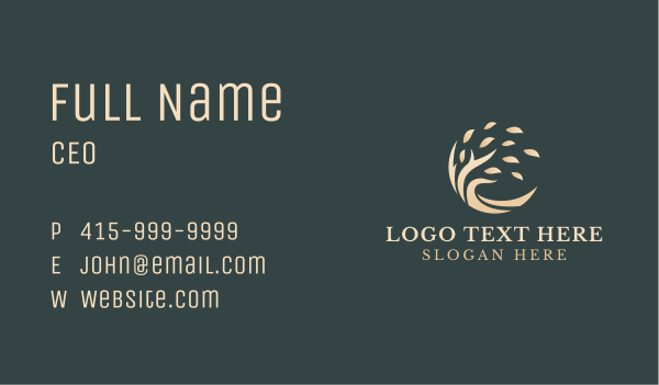 Eco Friendly Tree Environment Business Card Design Image Preview