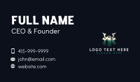 Samurai Warrior Forest Silhouette Business Card Preview