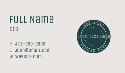Company Generic Circle Business Card Image Preview