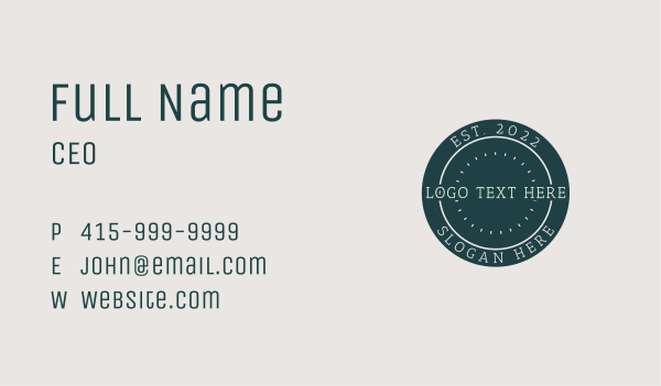 Company Generic Circle Business Card Design Image Preview