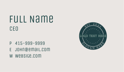 Company Generic Circle Business Card Image Preview