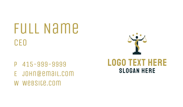 Human Justice Scale Business Card Design Image Preview