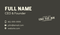Generic Paint Brush Wordmark Business Card Image Preview