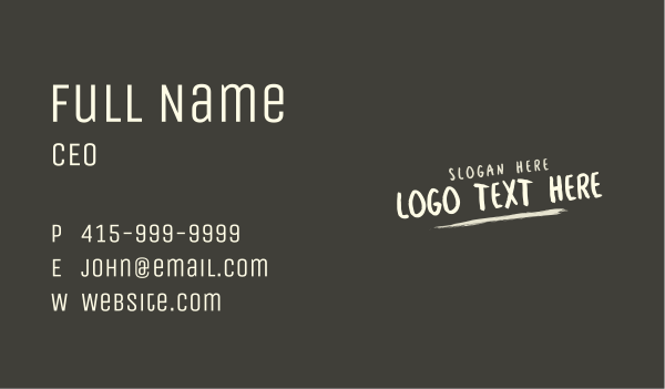 Generic Paint Brush Wordmark Business Card Design Image Preview
