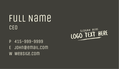 Generic Paint Brush Wordmark Business Card Image Preview