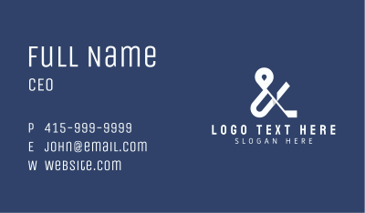 White Stylish Ampersand Business Card Image Preview