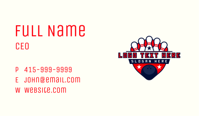 Bowling Pin Ball Business Card Image Preview