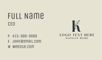 Floral Spa Letter K Business Card Image Preview