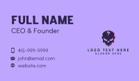 Glitch Lightning Skull Business Card Preview